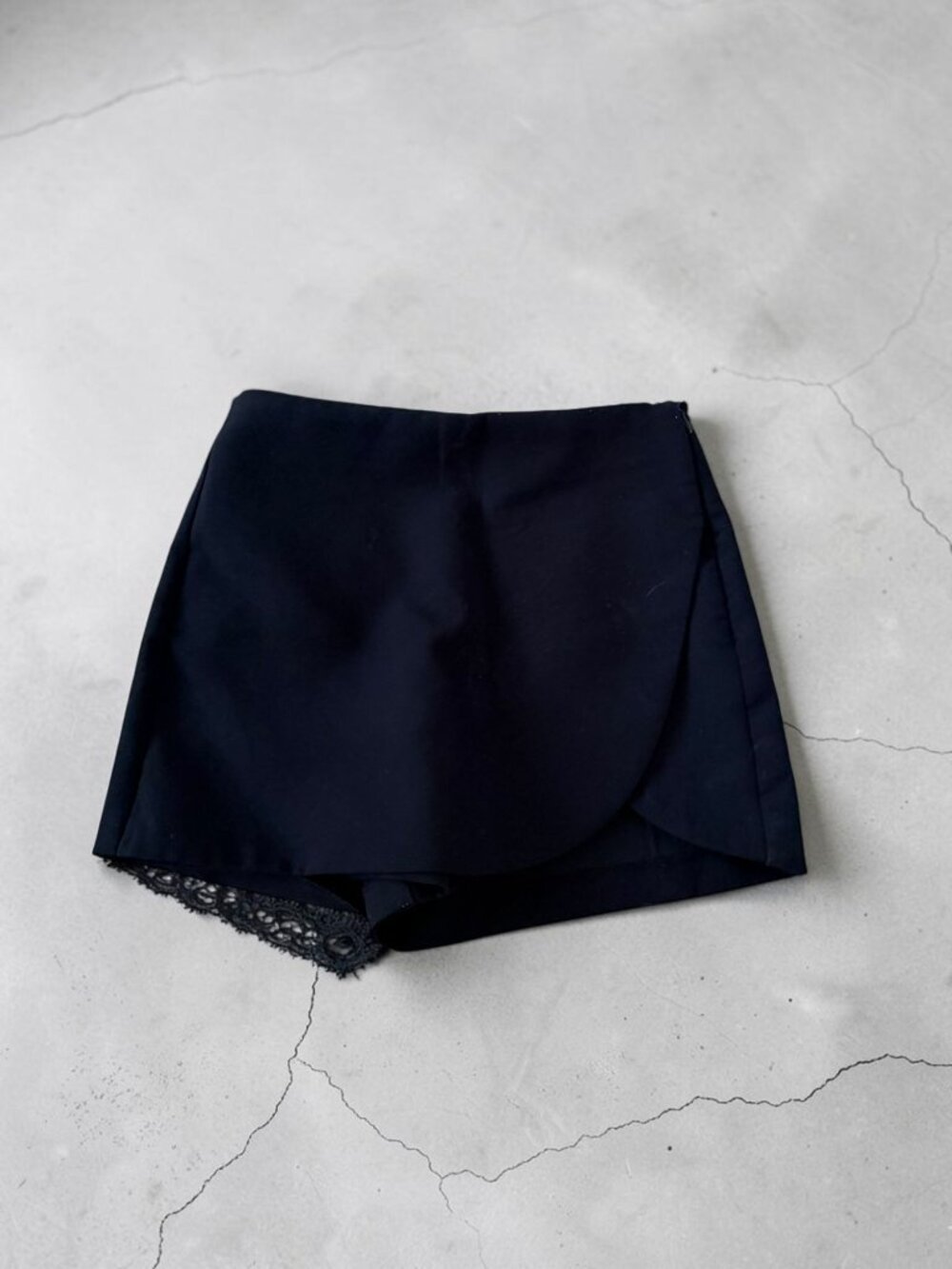 ZARA Black Mini Skirt Skort Size XS Womens